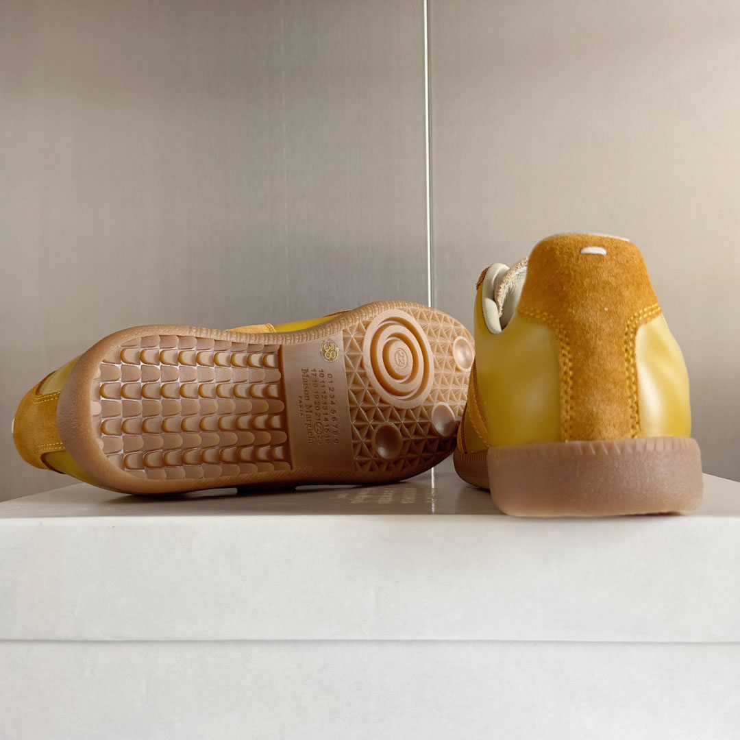 Maison Margiela Yellow Replica Nappa Sneakers - DesignerGu