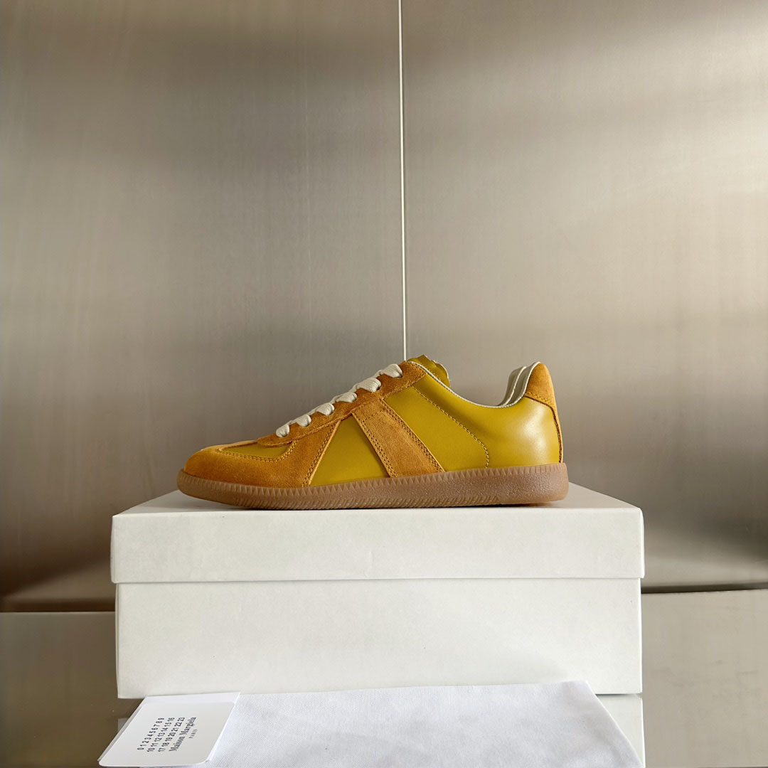 Maison Margiela Yellow Replica Nappa Sneakers - DesignerGu