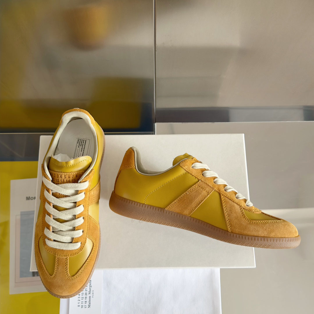 Maison Margiela Yellow Replica Nappa Sneakers - DesignerGu