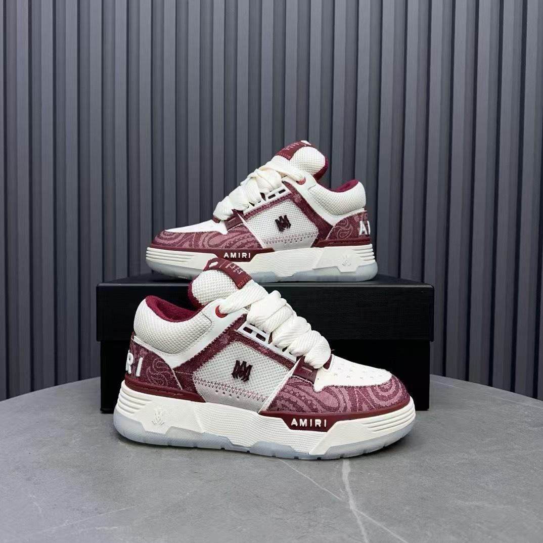 Amiri MA-1 'Bandana Denim - Burgundy' - DesignerGu