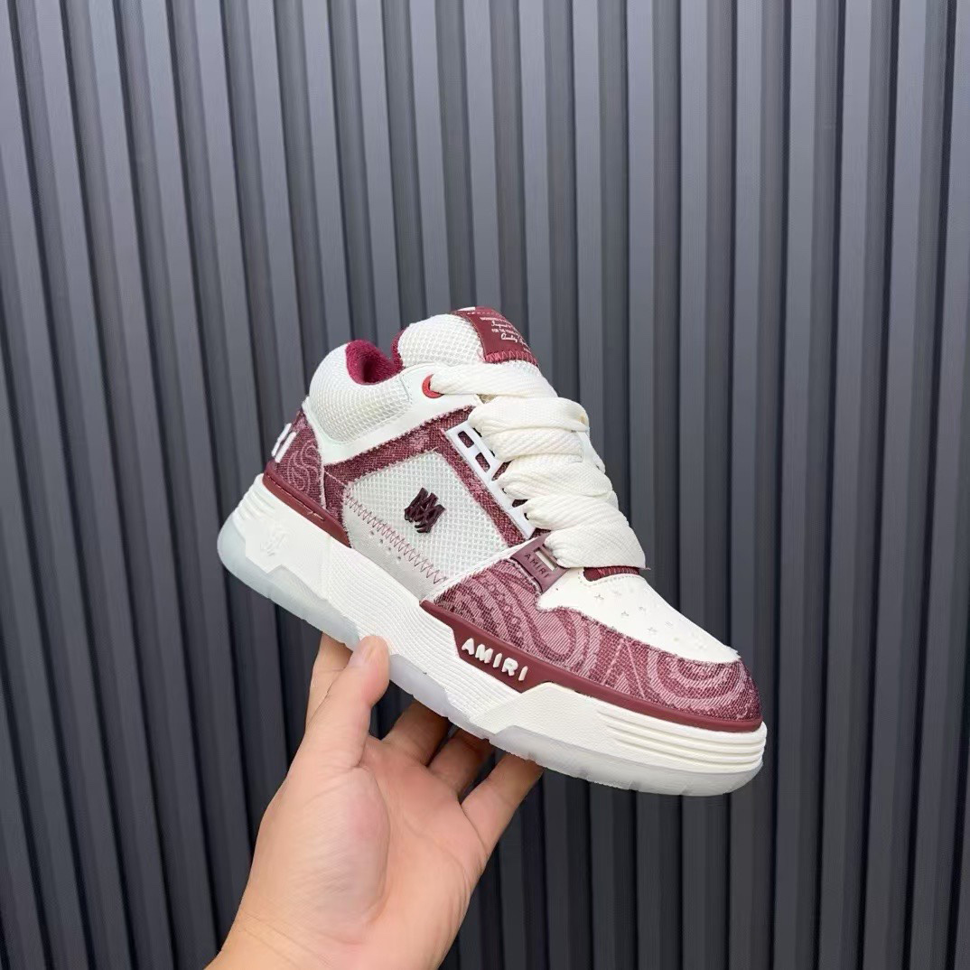 Amiri MA-1 'Bandana Denim - Burgundy' - DesignerGu