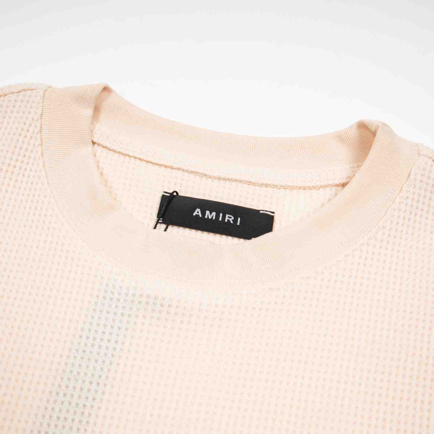Amiri Bones Logo Embroidered Waffle Knit Cotton T-Shirt - DesignerGu