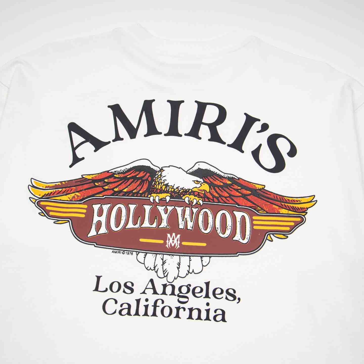 Amiri Cotton Eagle Flames Long Sleeve T-Shirt 'White' - DesignerGu
