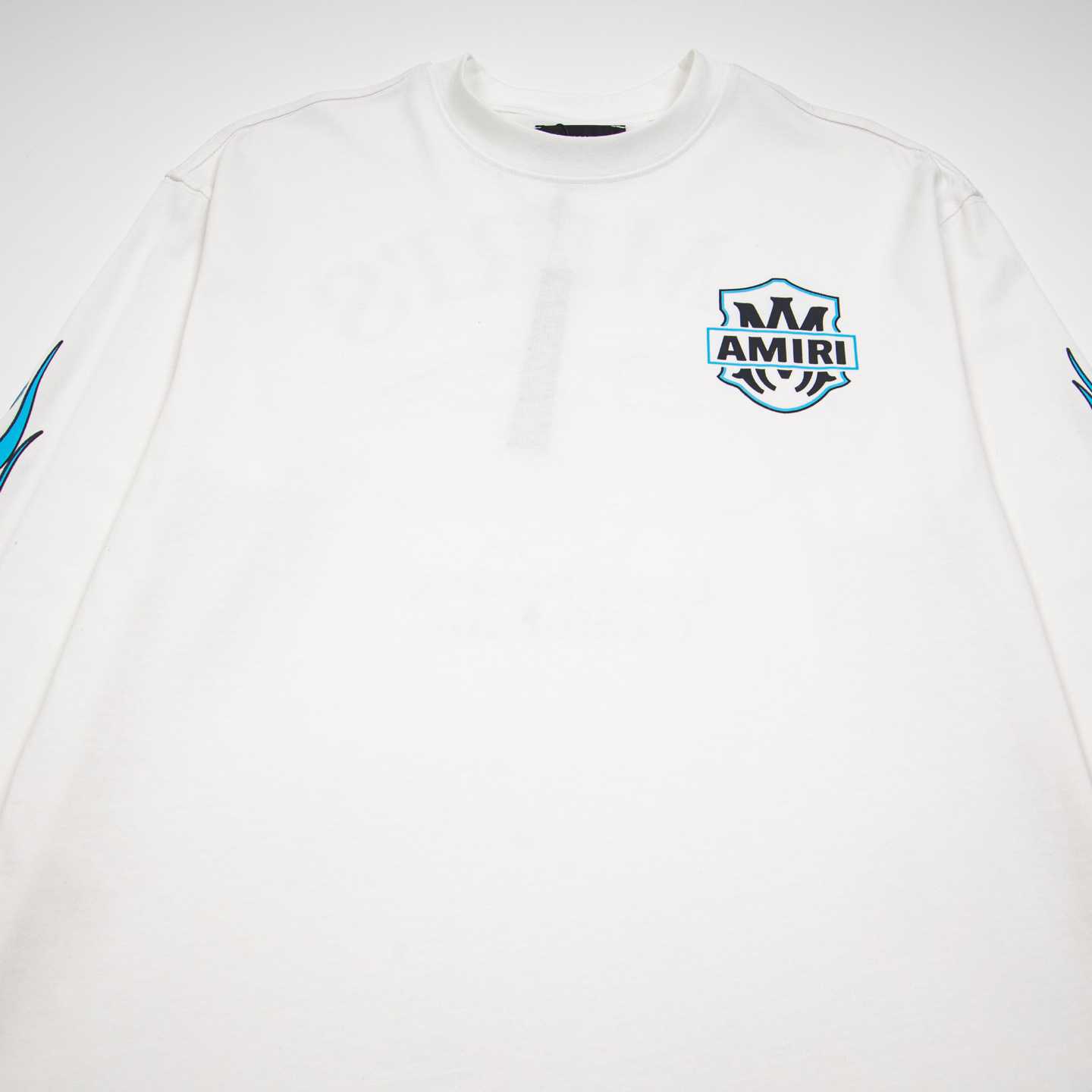 Amiri Cotton Eagle Flames Long Sleeve T-Shirt 'White' - DesignerGu