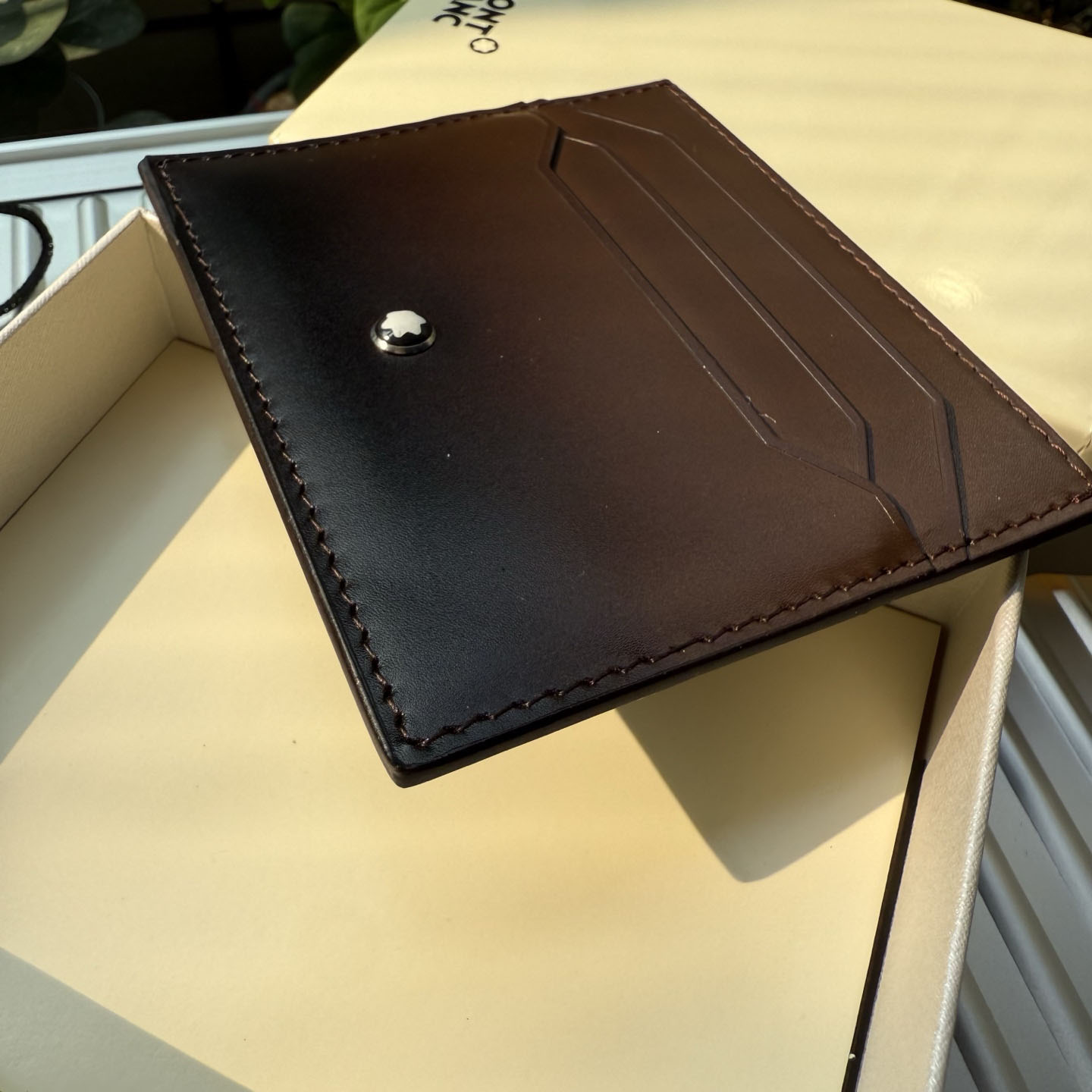 Montblanc Card Holder 6cc in Meisterstück Sfumato Leather - DesignerGu