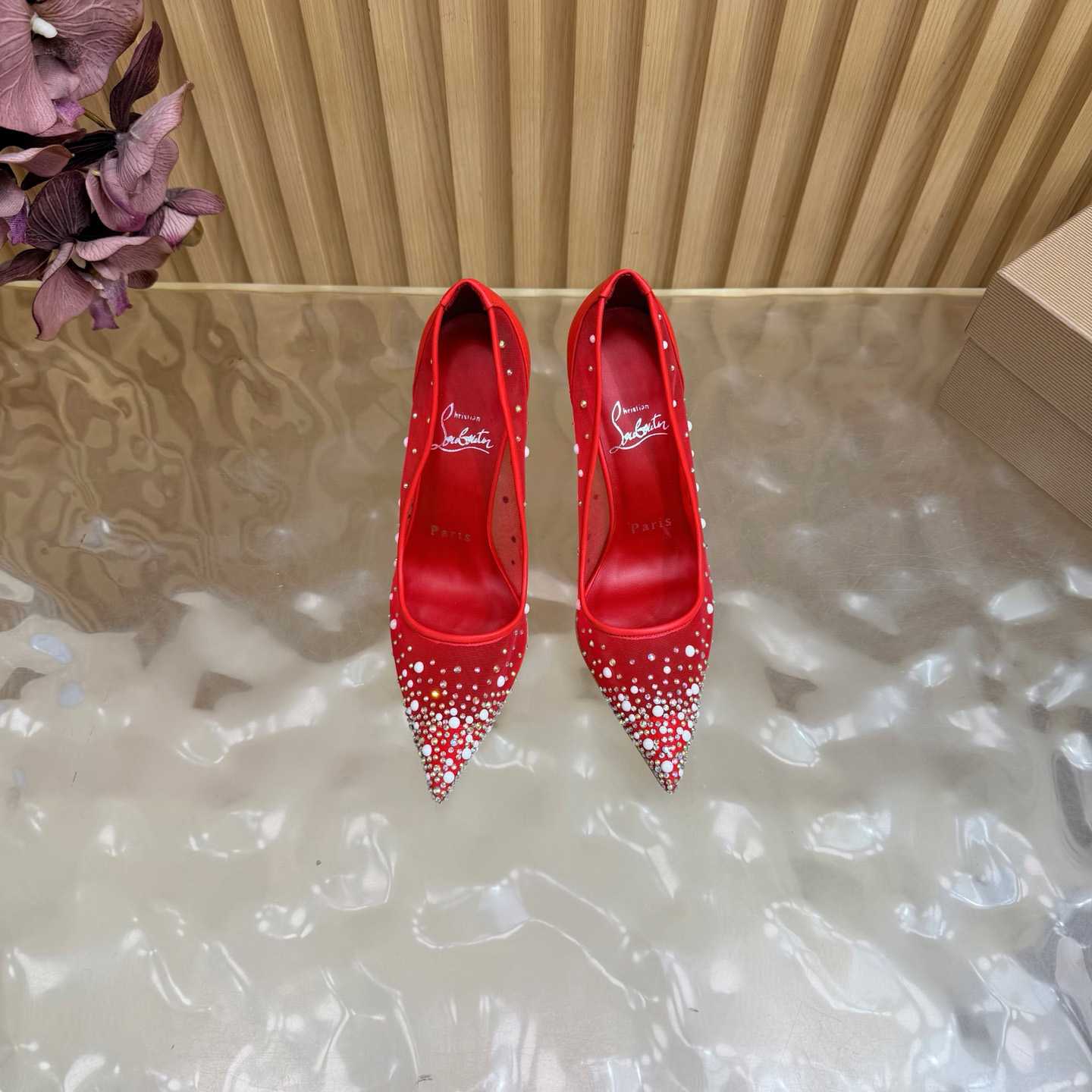 Christian Louboutin Miss Z Degrastrass Leather Pumps 100 - DesignerGu