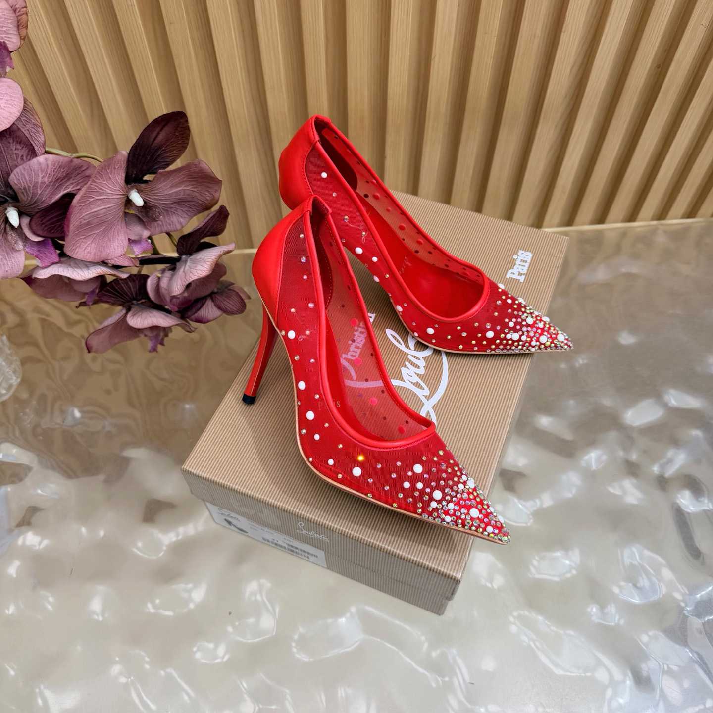 Christian Louboutin Miss Z Degrastrass Leather Pumps 100 - DesignerGu