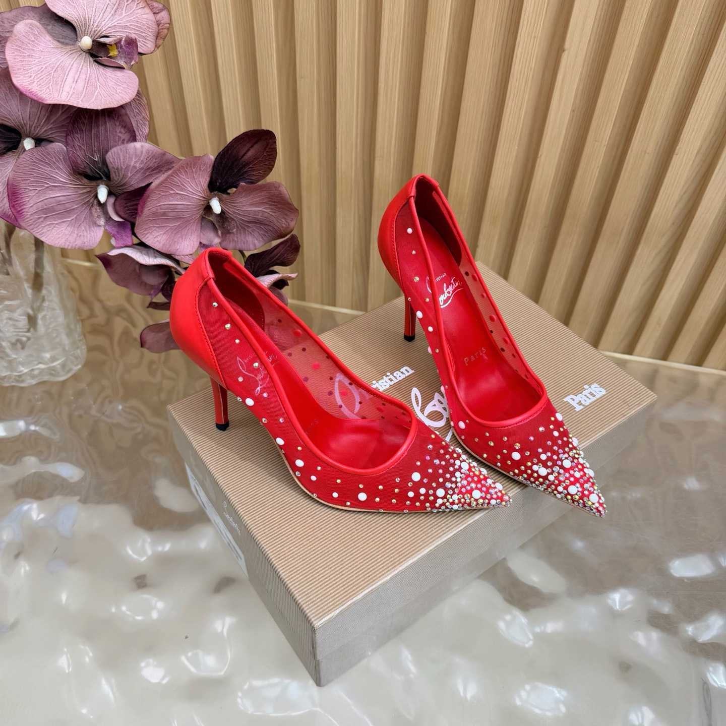 Christian Louboutin Miss Z Degrastrass Leather Pumps 100 - DesignerGu