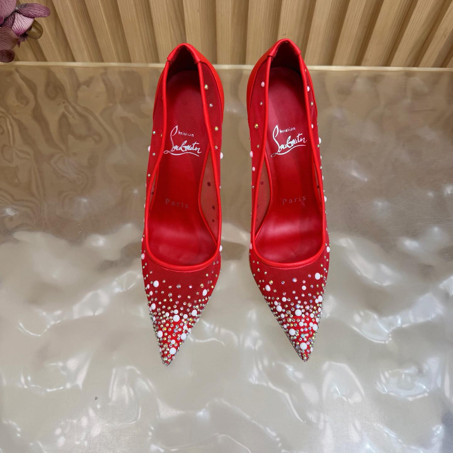 Christian Louboutin Miss Z Degrastrass Leather Pumps 100 - DesignerGu
