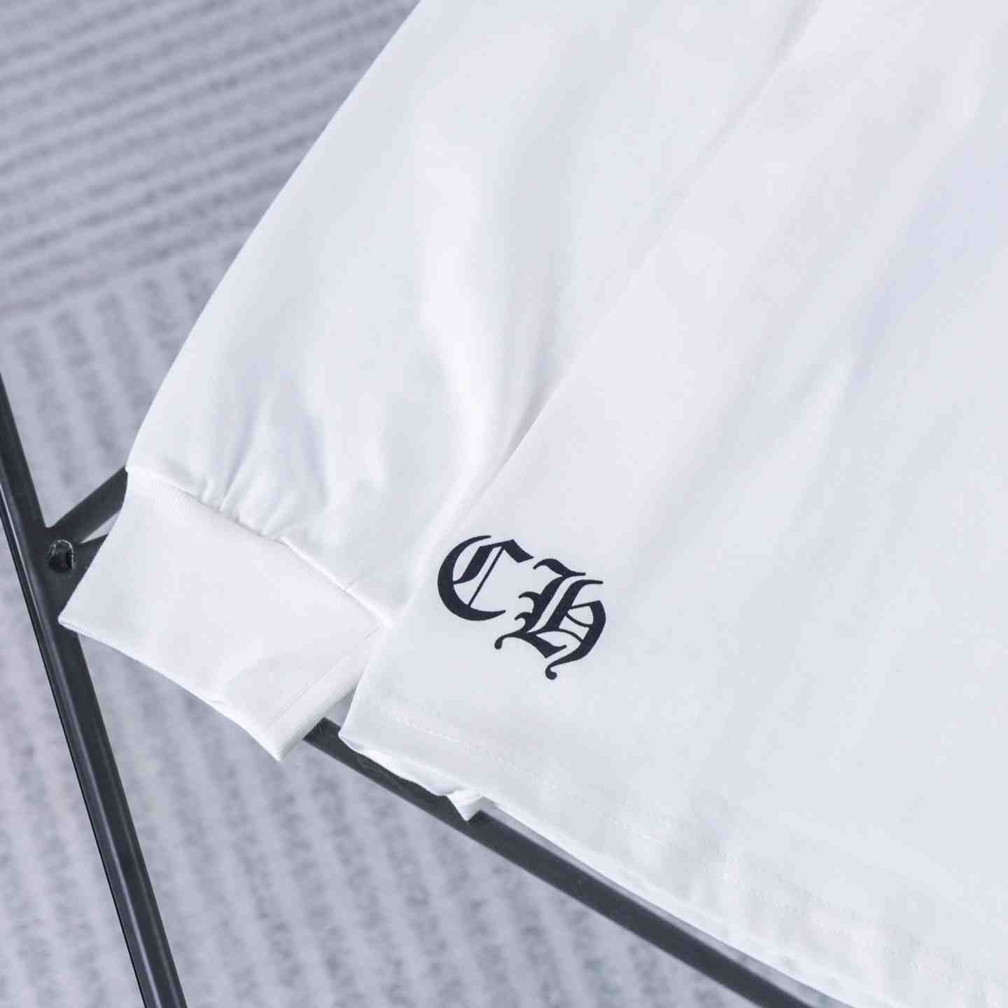 Chrome Hearts Cross Logo  Long Sleeve T-Shirt 'White' - DesignerGu