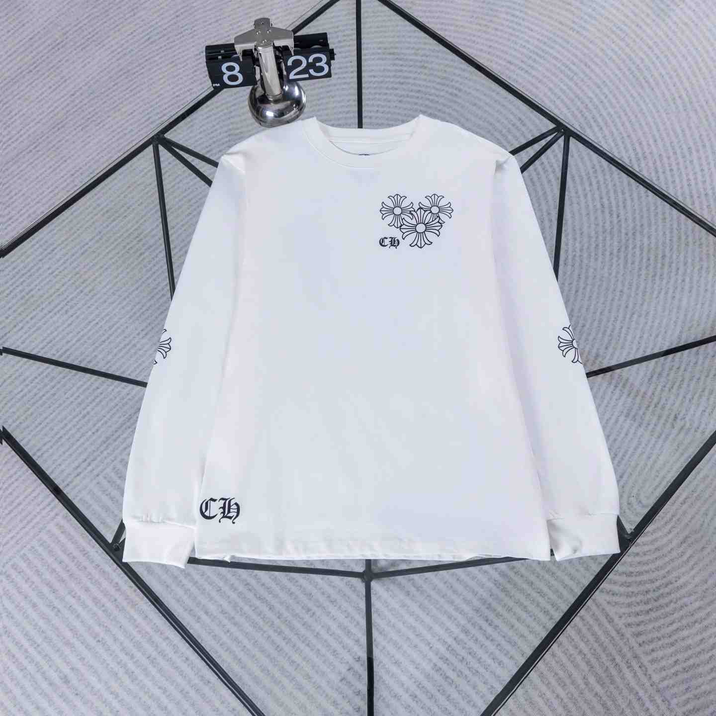 Chrome Hearts Cross Logo  Long Sleeve T-Shirt 'White' - DesignerGu