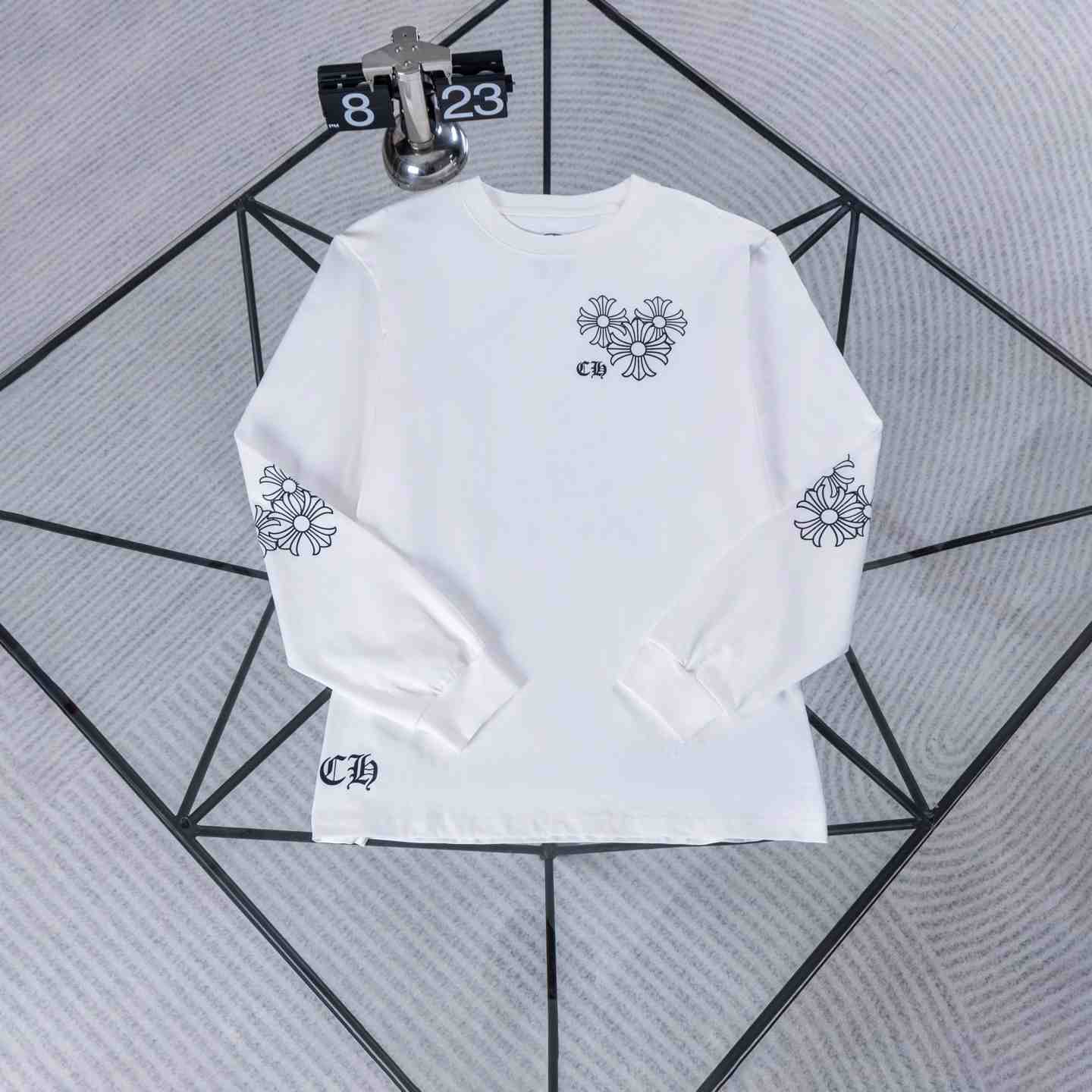 Chrome Hearts Cross Logo  Long Sleeve T-Shirt 'White' - DesignerGu