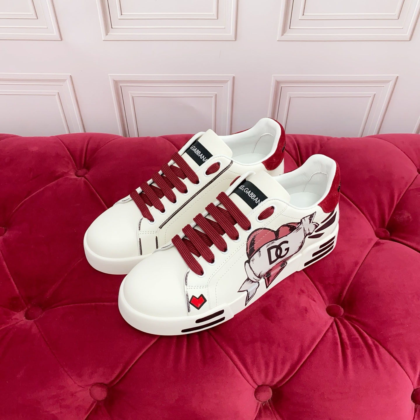 Dolce & Gabbana Portofino Light Strobel Nappa Calfskin Sneakers - DesignerGu