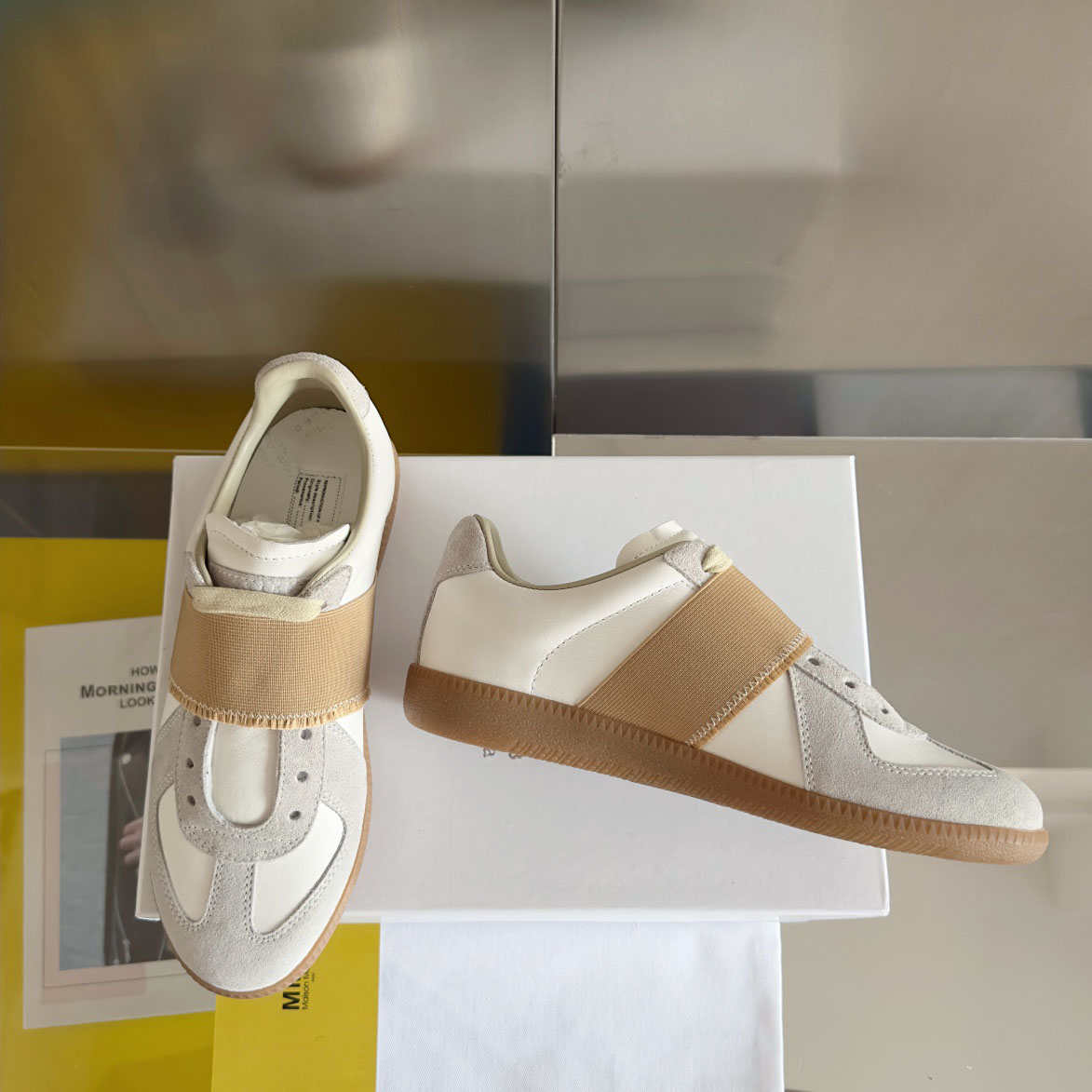 Maison Margiela Wmns Replica Elastic Band Sneaker 'White' - DesignerGu
