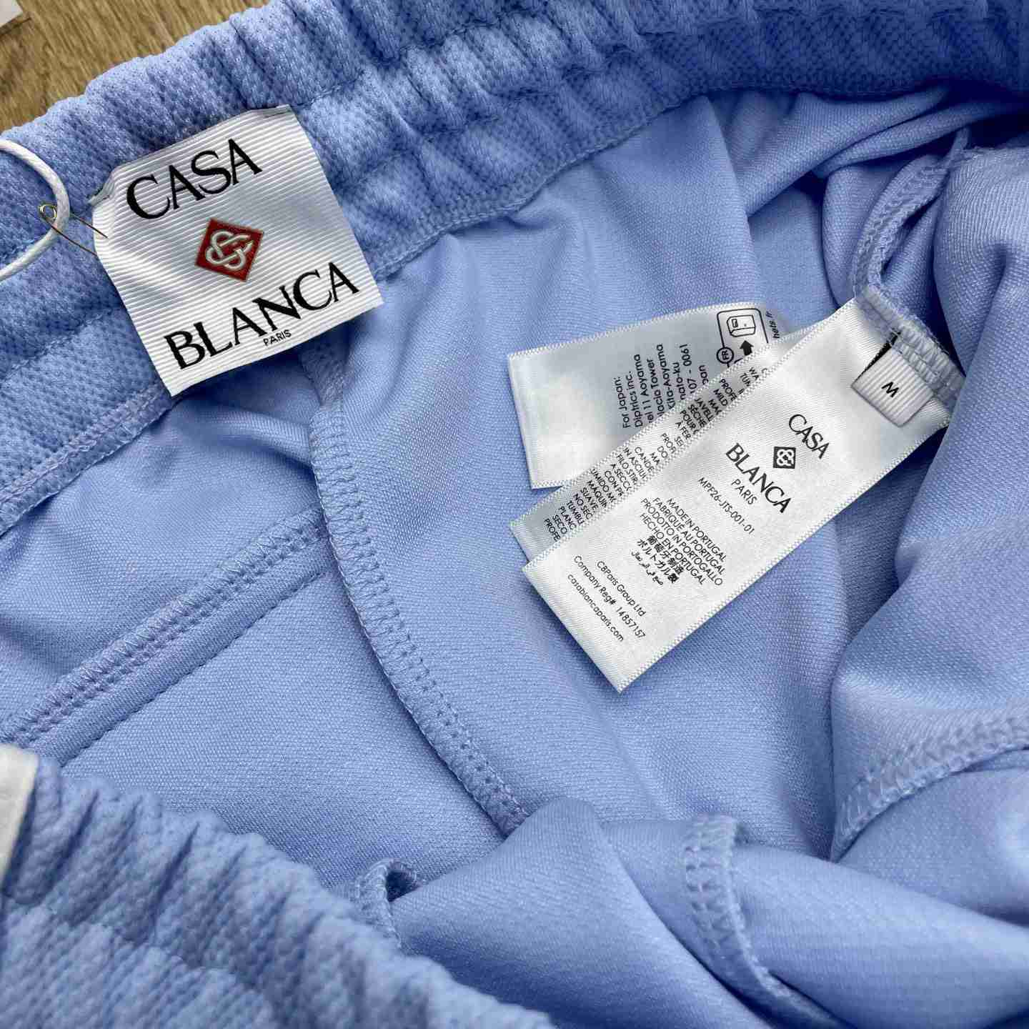 Casablanca Pale Blue Pique Track Pants C1178 - DesignerGu