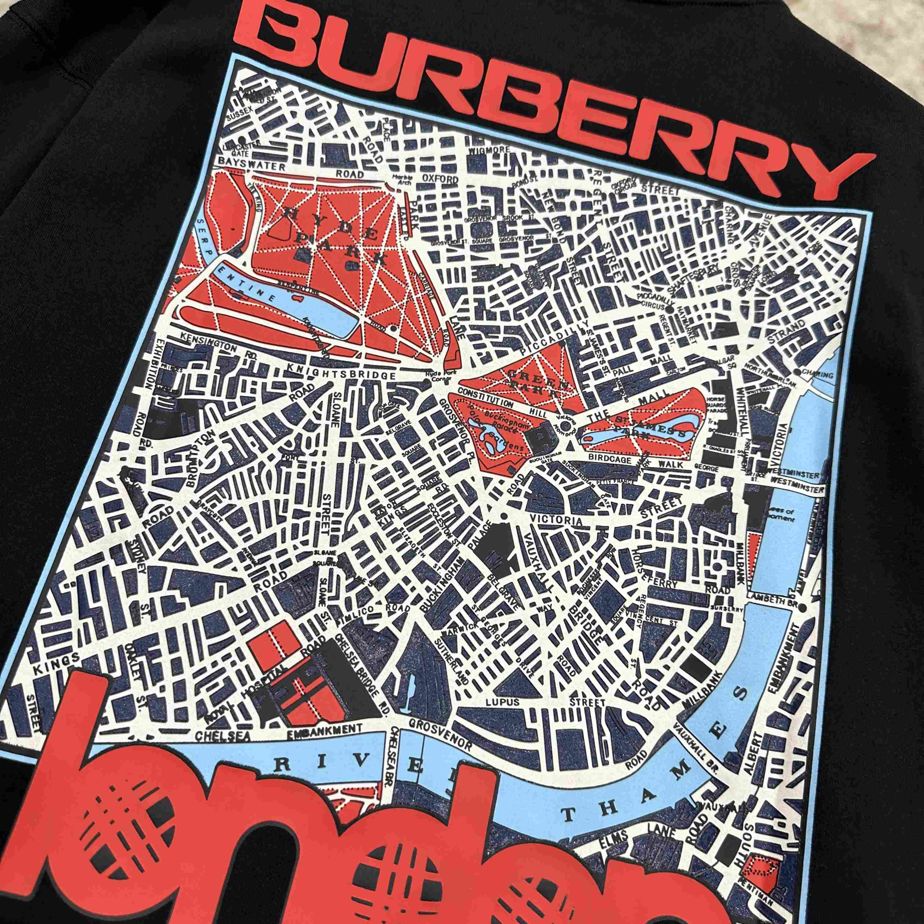 Burberry London Map Cotton T-shirt - DesignerGu