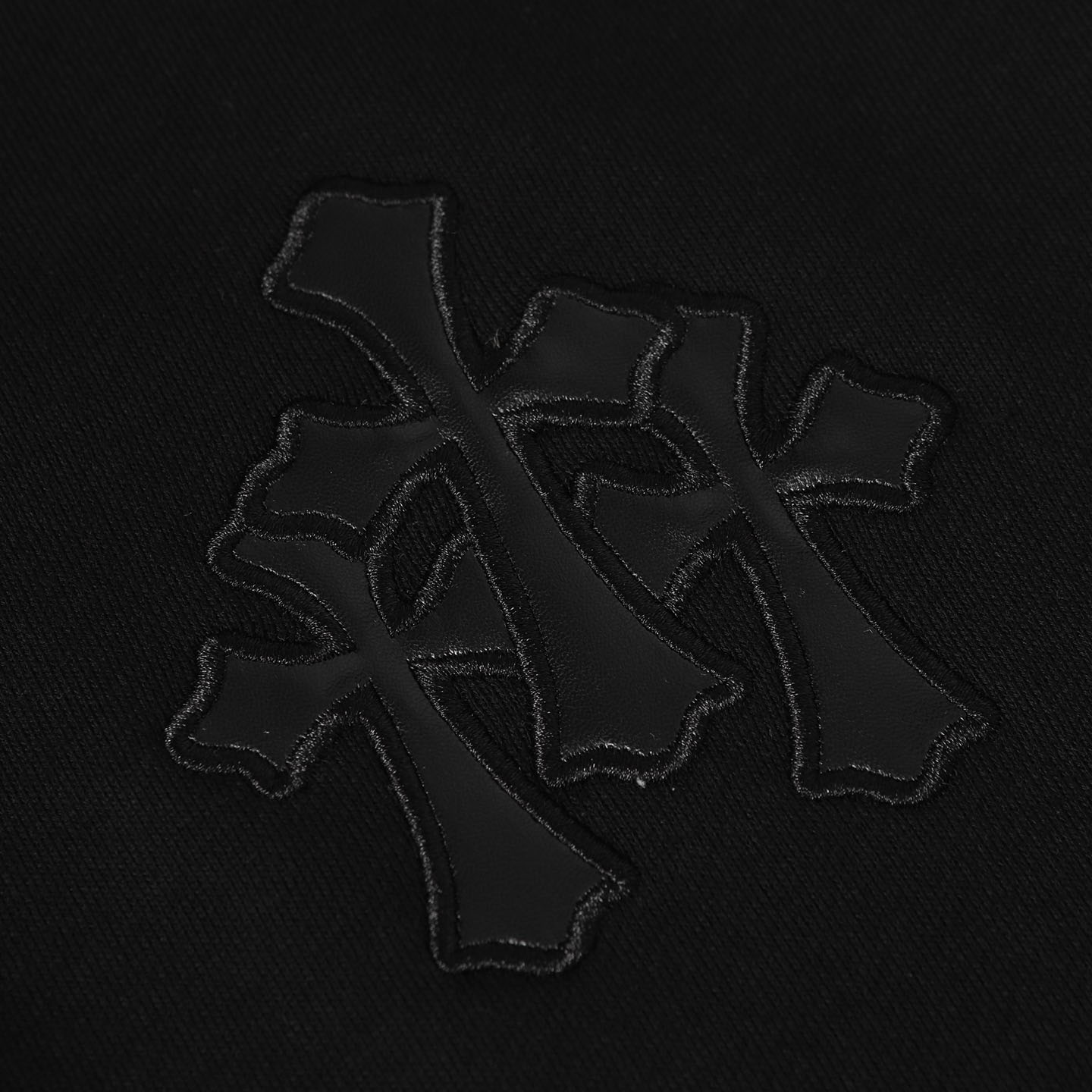 Chrome Hearts Paper Jam Triple Leather Cross Zip Up Hoodie 'Black' - DesignerGu