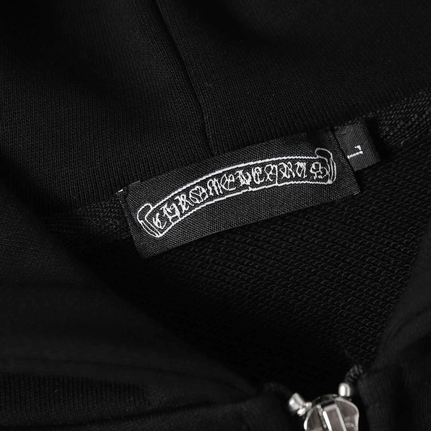 Chrome Hearts Paper Jam Triple Leather Cross Zip Up Hoodie 'Black' - DesignerGu
