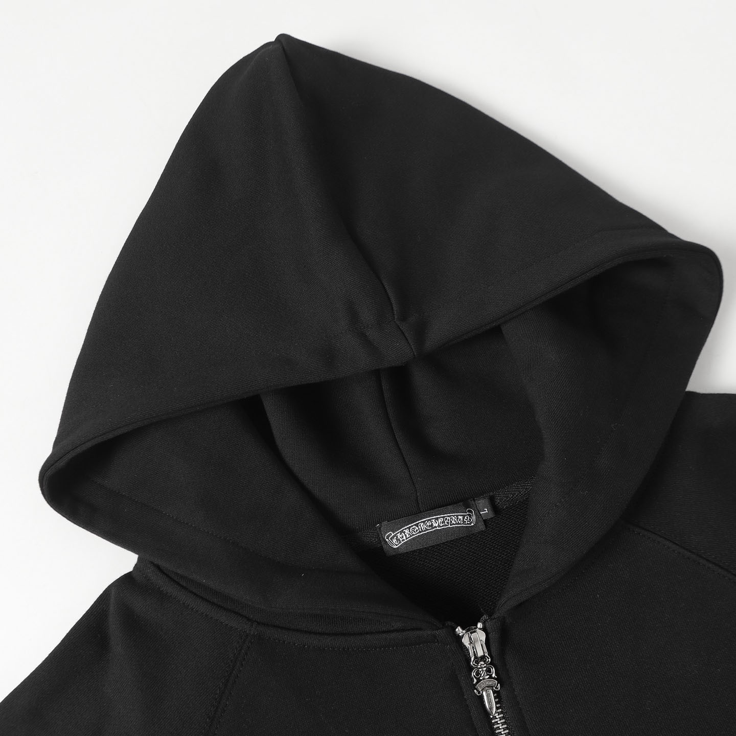 Chrome Hearts Paper Jam Triple Leather Cross Zip Up Hoodie 'Black' - DesignerGu