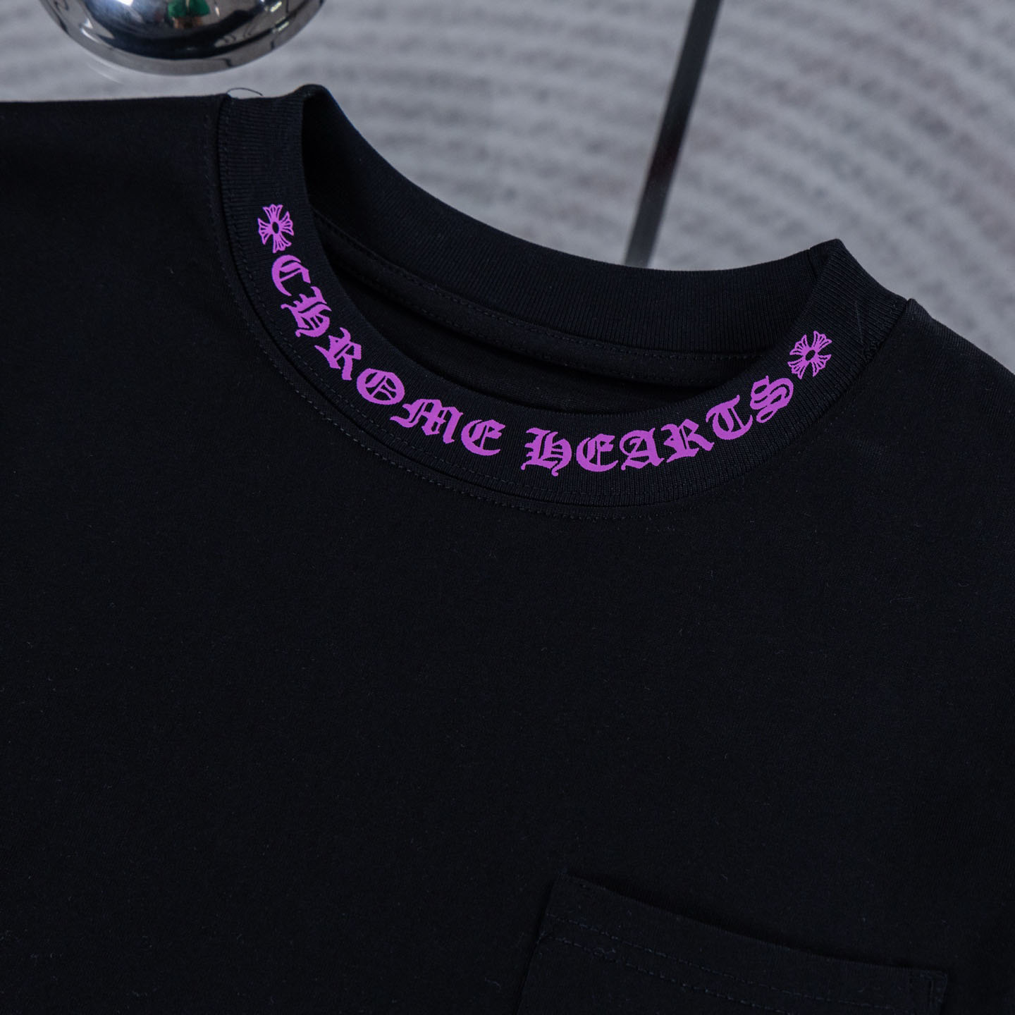 Chrome Hearts Neck Logo Long Sleeve T-Shirt  'Black' - DesignerGu
