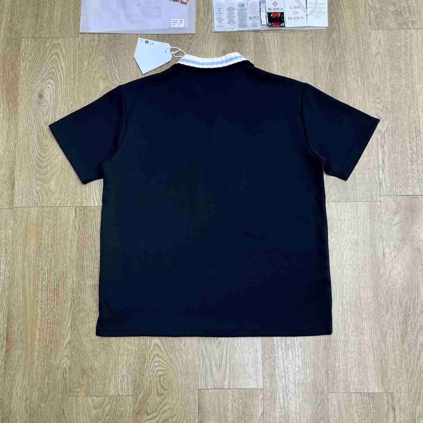 Casablanca Pique Quarter Zip Short Sleeve Polo Shirt C1182 - DesignerGu