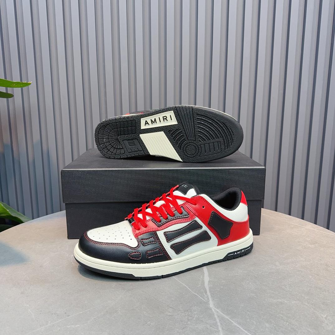 Amiri Blue & White Bandana Skel Top Low Sneakers - DesignerGu