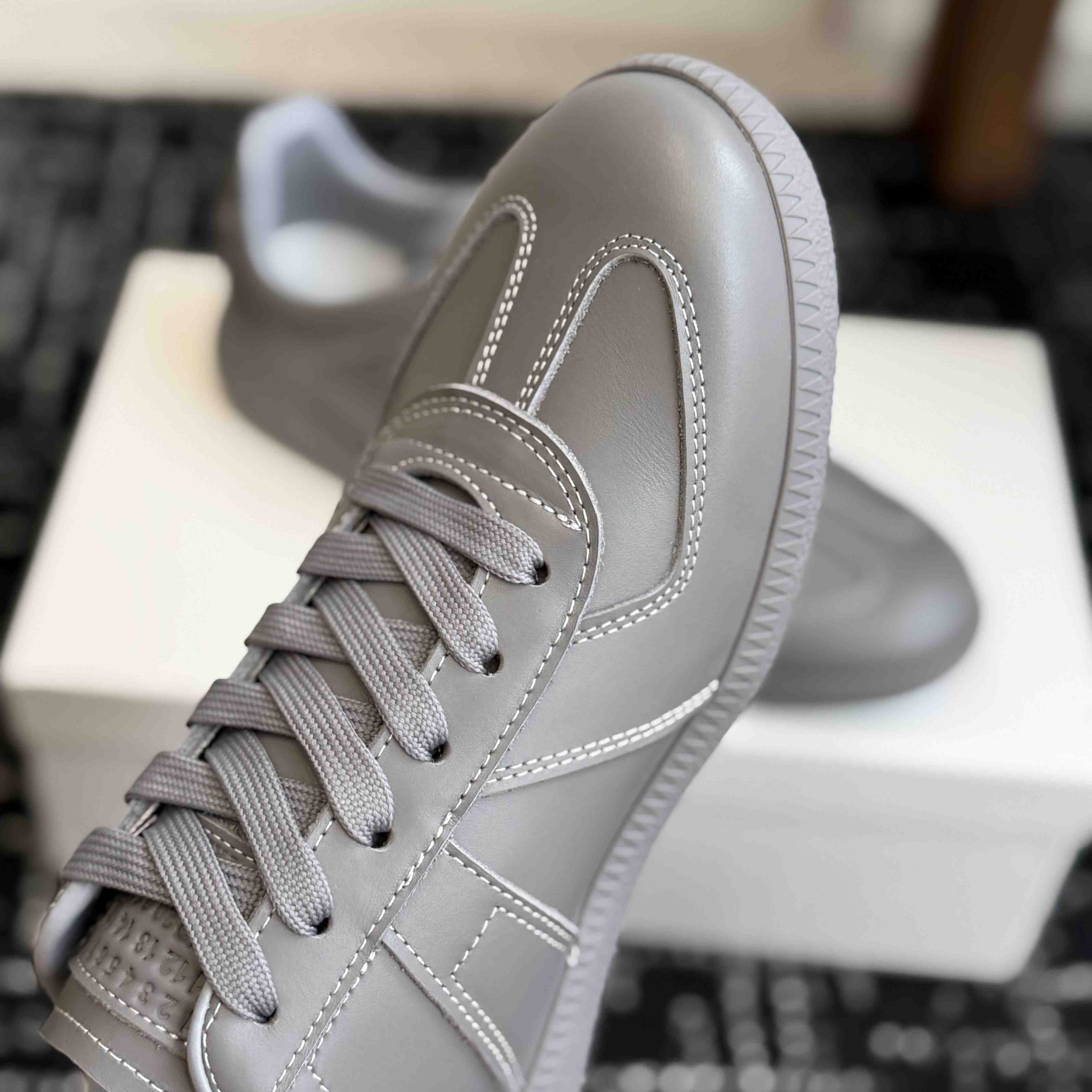 Maison Margiela Grey Reflective Replica Sneakers - DesignerGu