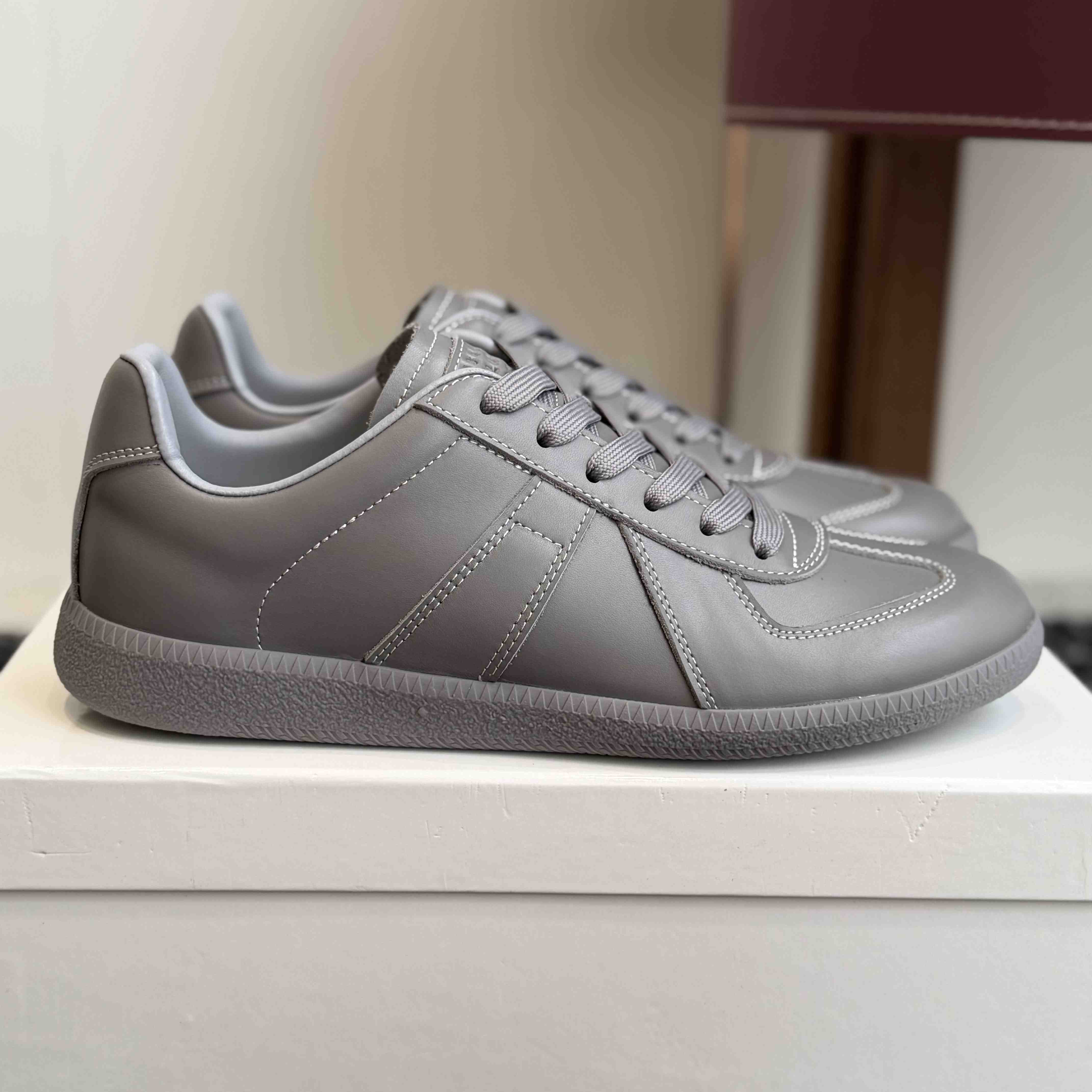 Maison Margiela Grey Reflective Replica Sneakers - DesignerGu
