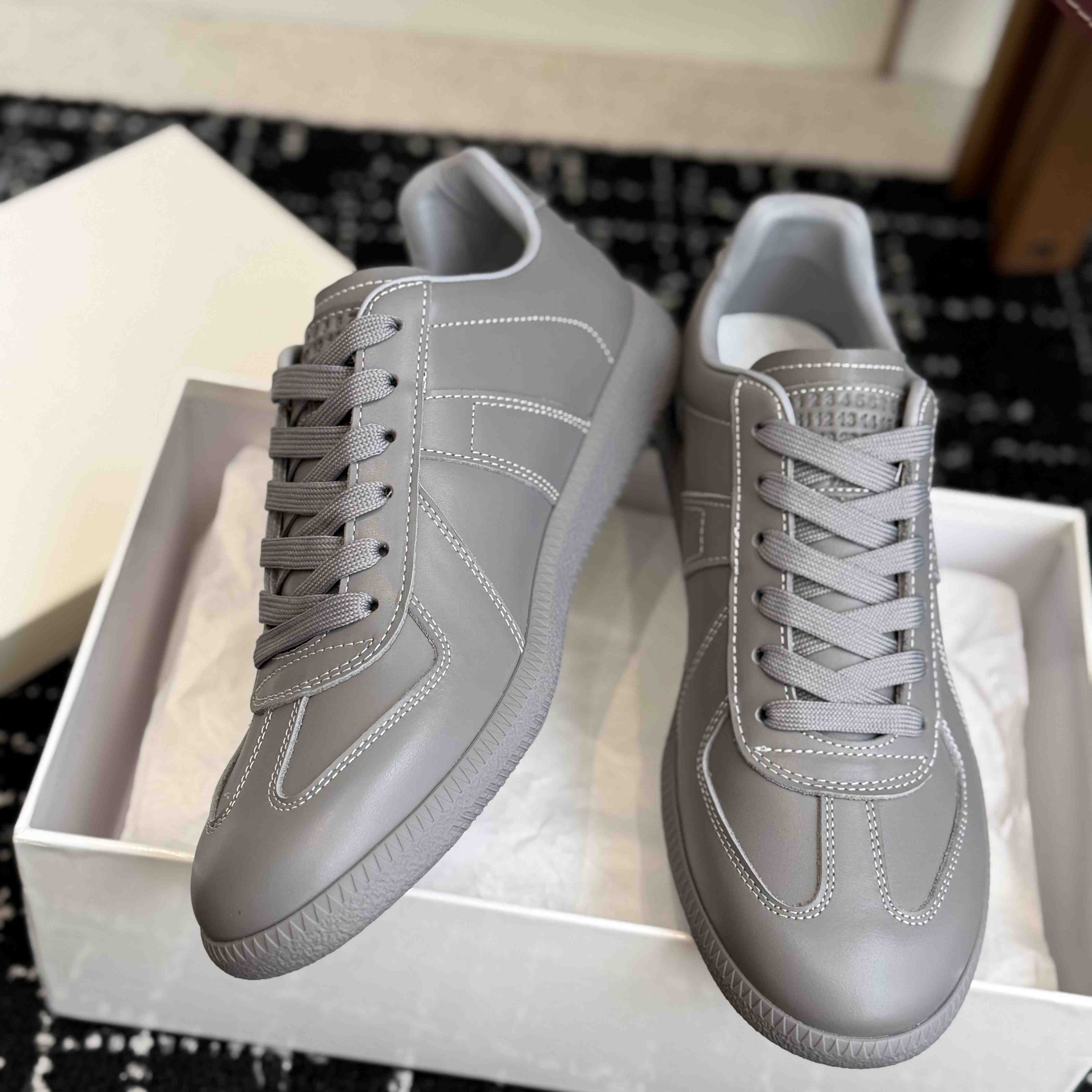 Maison Margiela Grey Reflective Replica Sneakers - DesignerGu
