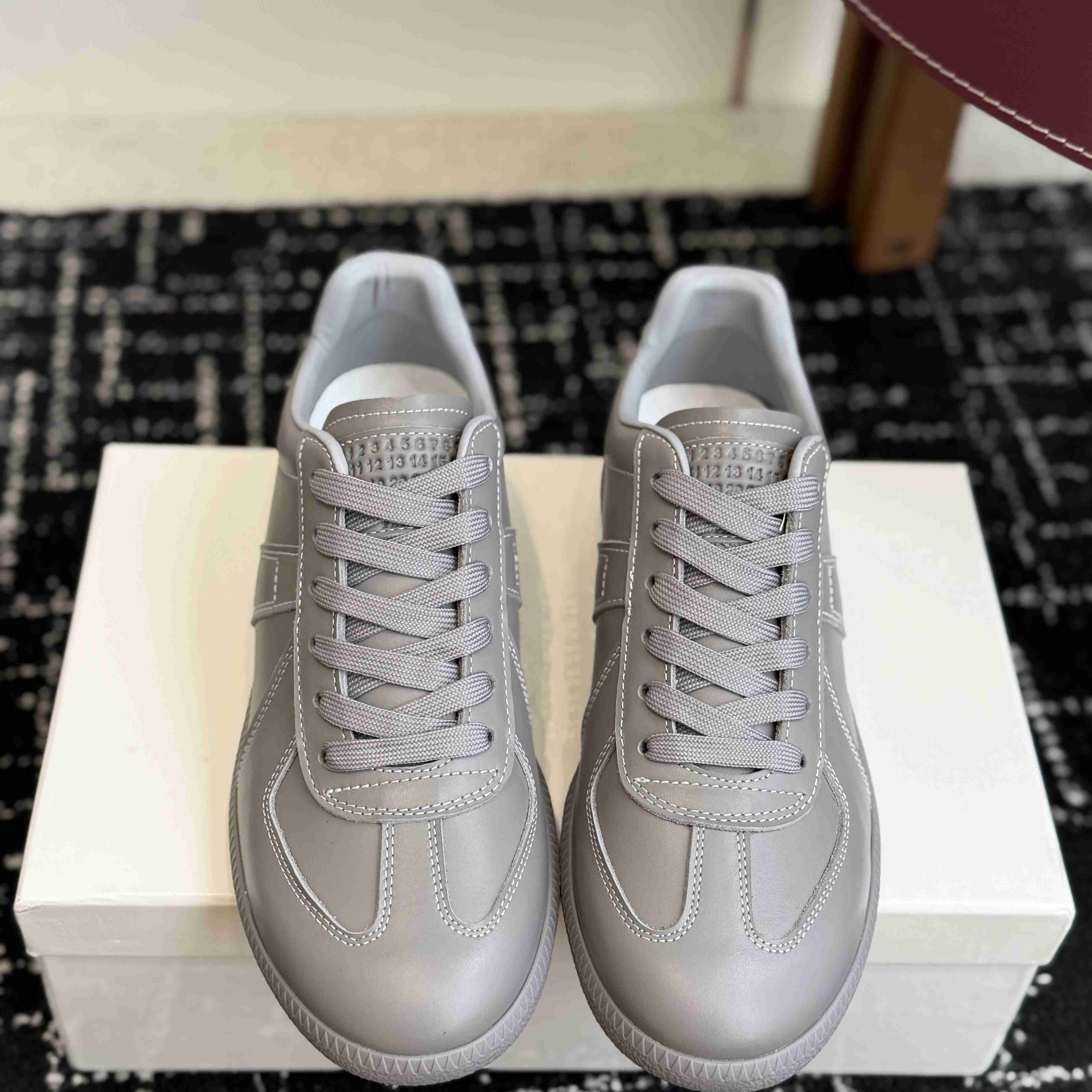 Maison Margiela Grey Reflective Replica Sneakers - DesignerGu