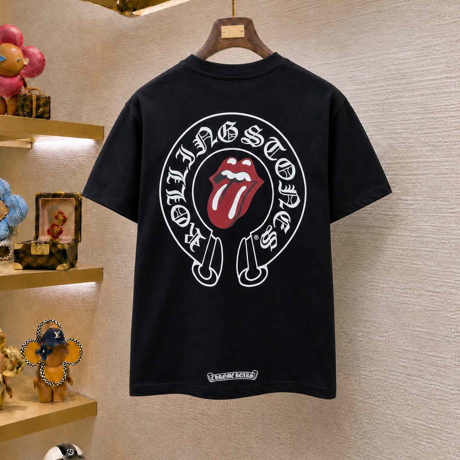 Chrome Hearts Rolling Stone Short Sleeve Tee - DesignerGu