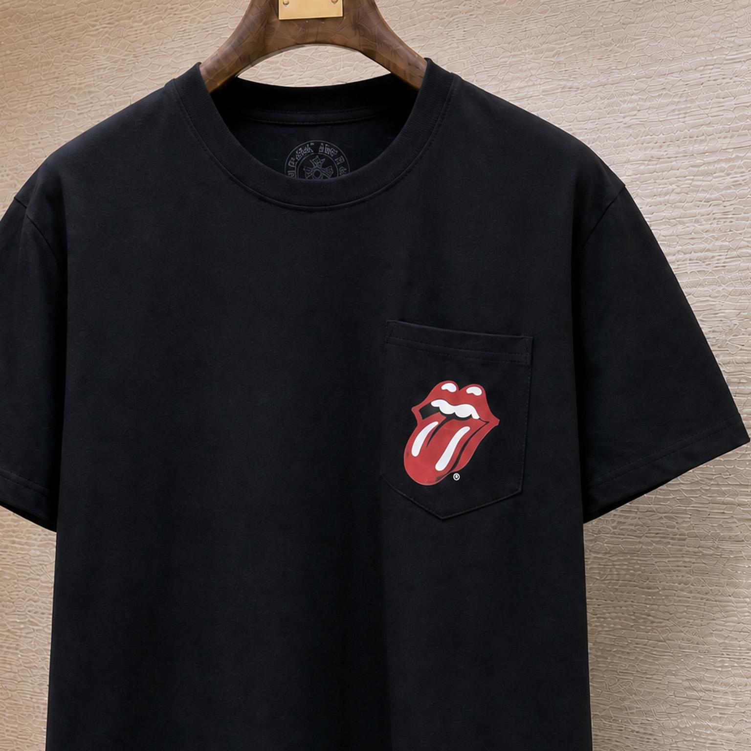 Chrome Hearts Rolling Stone Short Sleeve Tee - DesignerGu