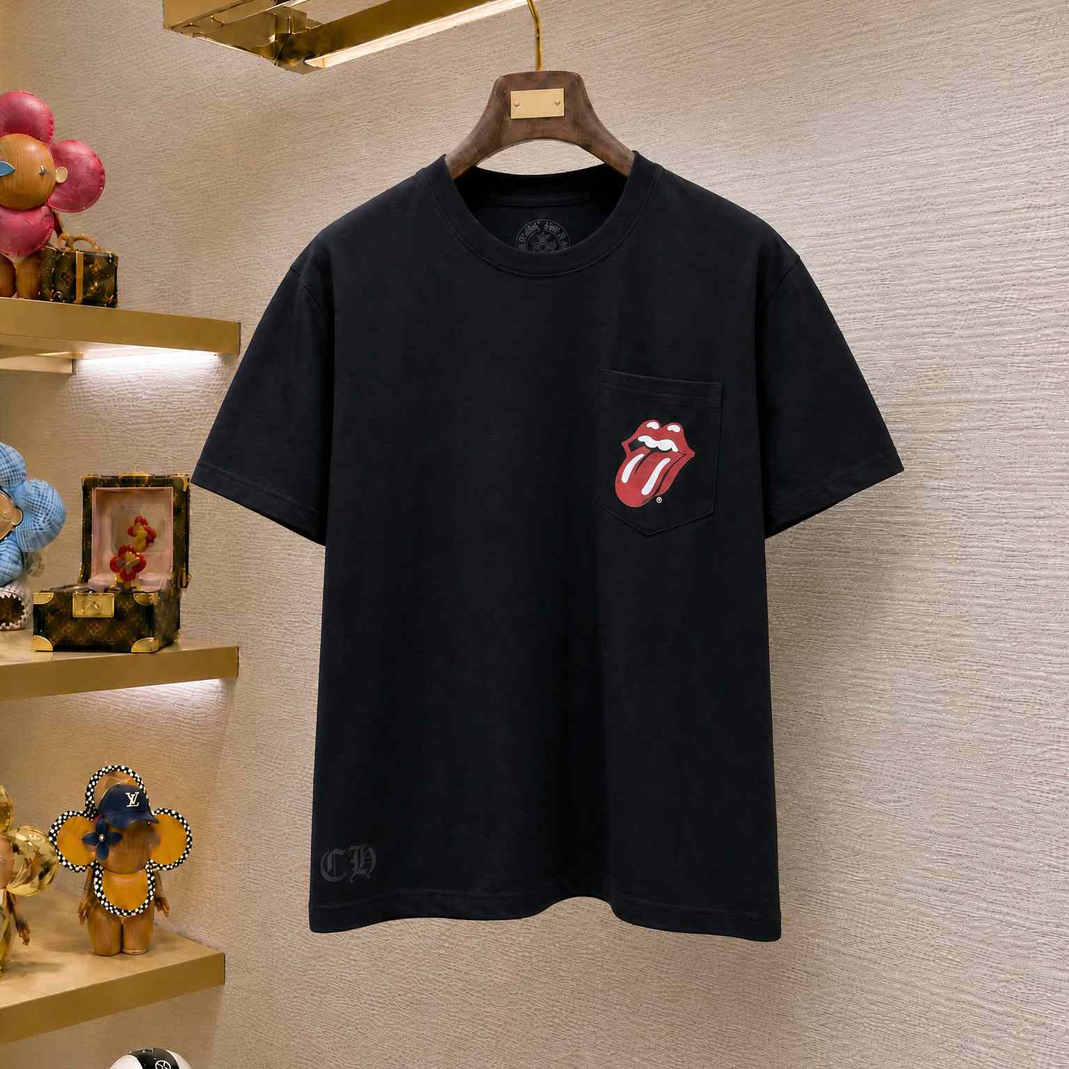 Chrome Hearts Rolling Stone Short Sleeve Tee - DesignerGu