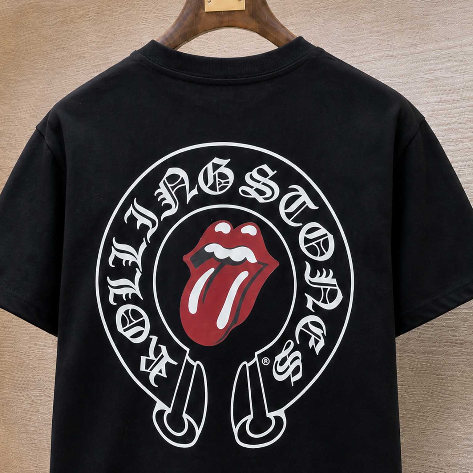 Chrome Hearts Rolling Stone Short Sleeve Tee - DesignerGu