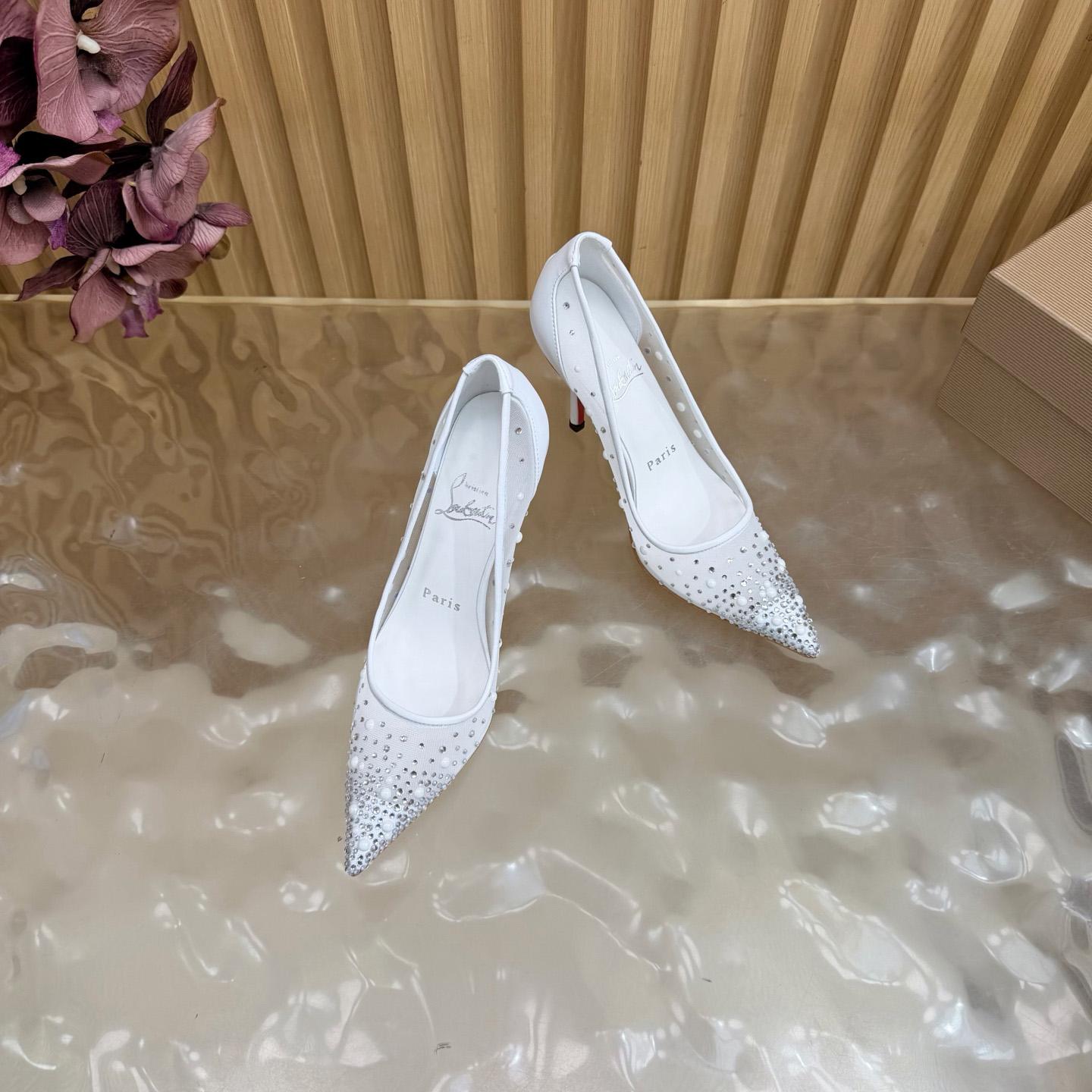 Christian Louboutin Miss Z Degrastrass Leather Pumps 100 - DesignerGu