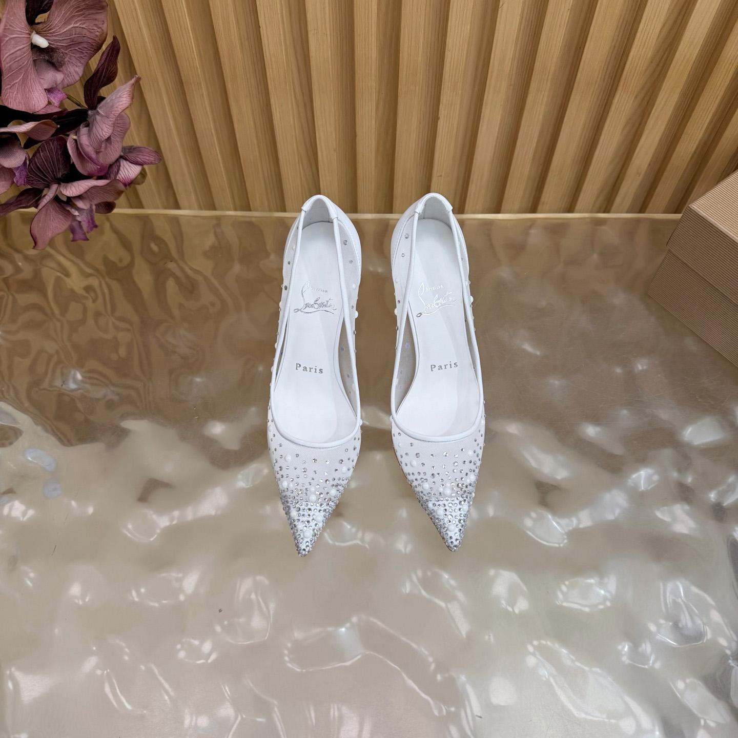 Christian Louboutin Miss Z Degrastrass Leather Pumps 100 - DesignerGu