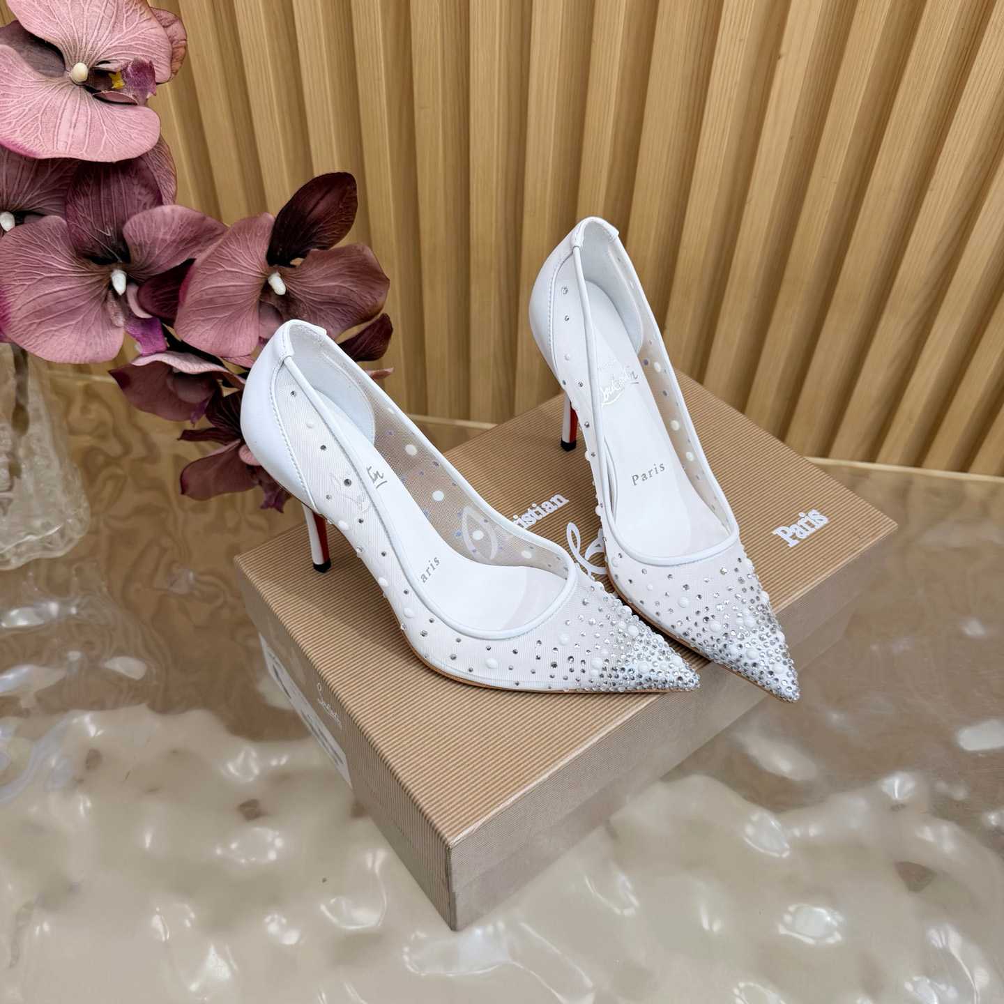 Christian Louboutin Miss Z Degrastrass Leather Pumps 100 - DesignerGu