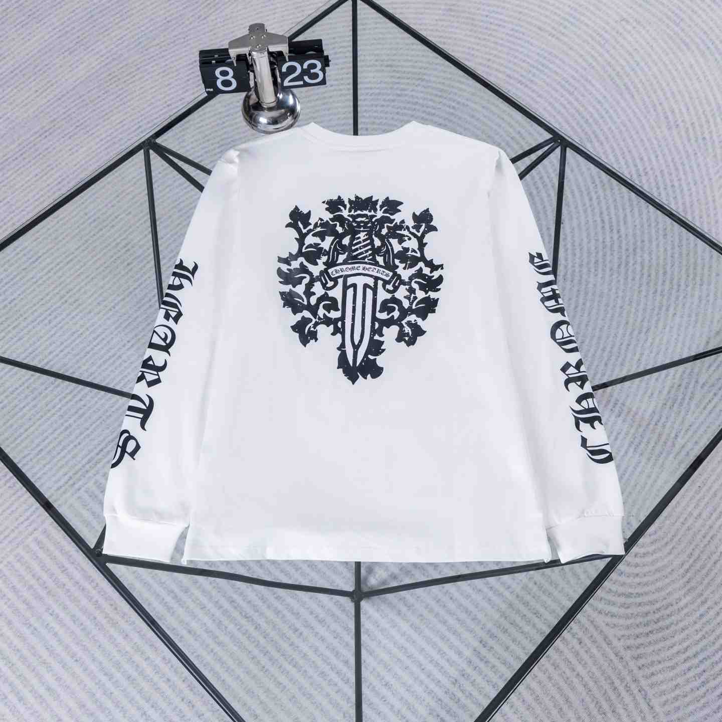 Chrome Hearts Dagger  Long Sleeve Tee 'White' - DesignerGu