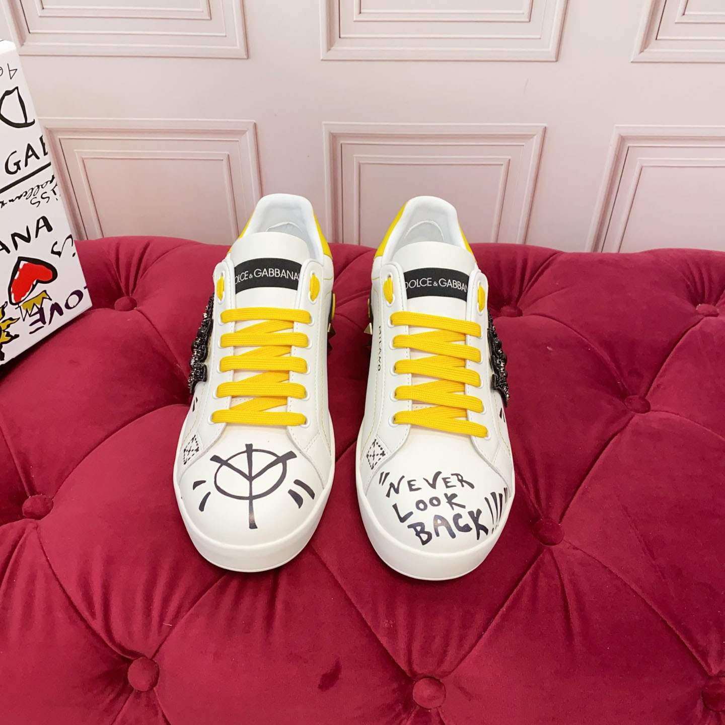 Dolce & Gabbana Portofino Nappa Calfskin Sneakers - DesignerGu