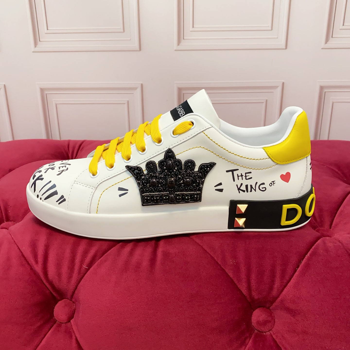 Dolce & Gabbana Portofino Nappa Calfskin Sneakers - DesignerGu