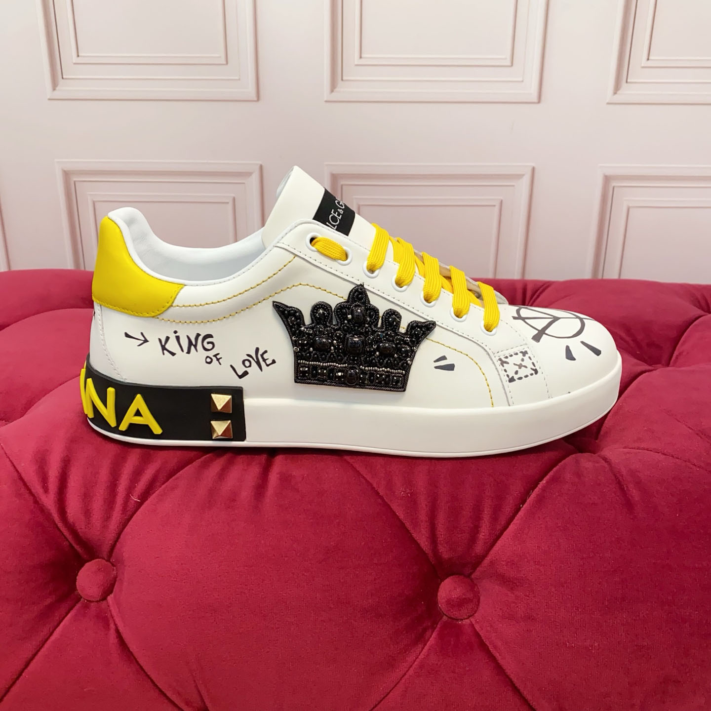 Dolce & Gabbana Portofino Nappa Calfskin Sneakers - DesignerGu