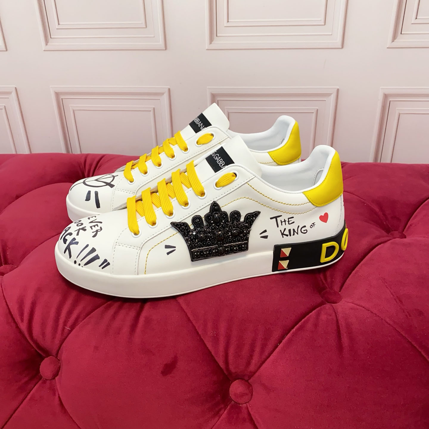 Dolce & Gabbana Portofino Nappa Calfskin Sneakers - DesignerGu