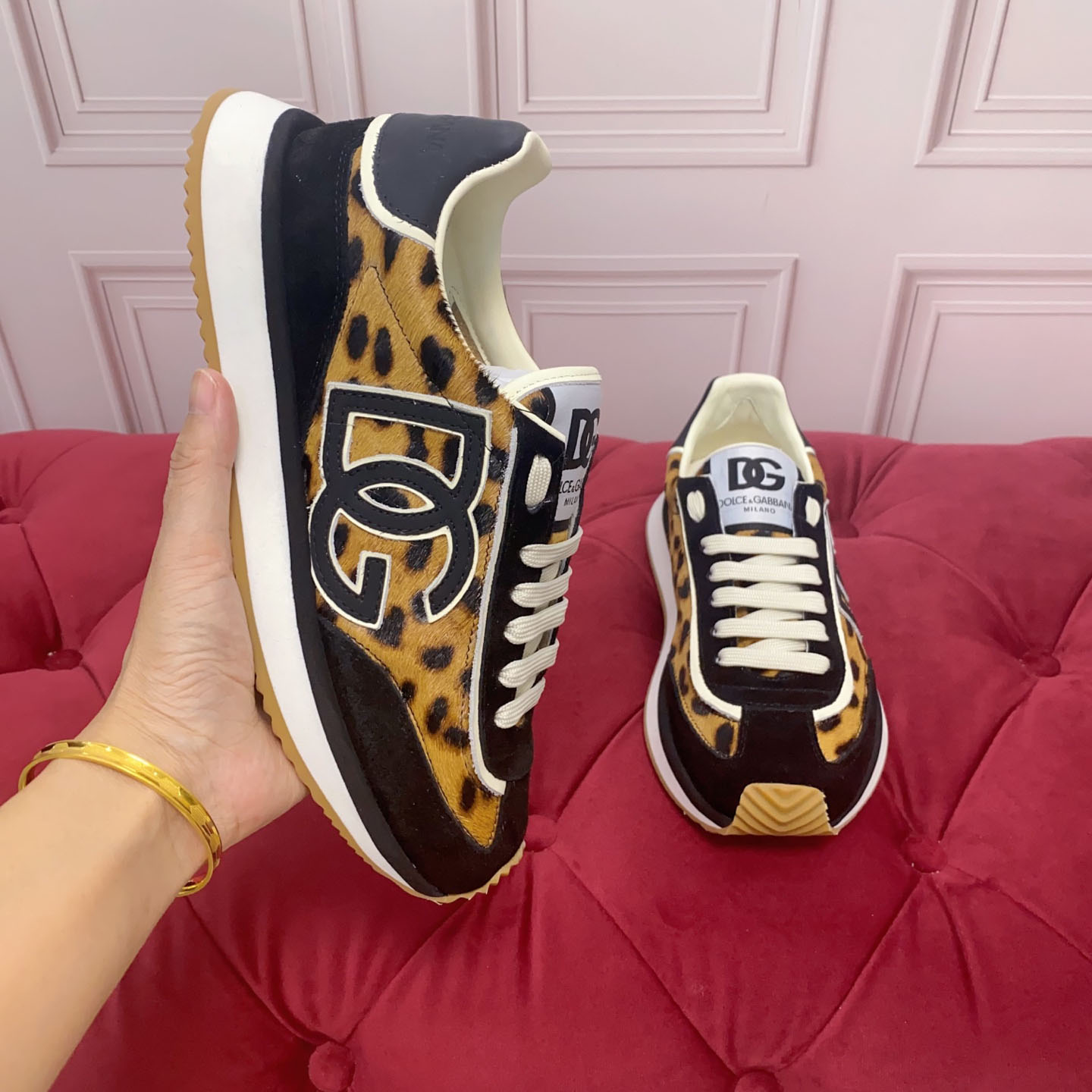 Dolce & Gabbana Leopard-Print Sneakers - DesignerGu