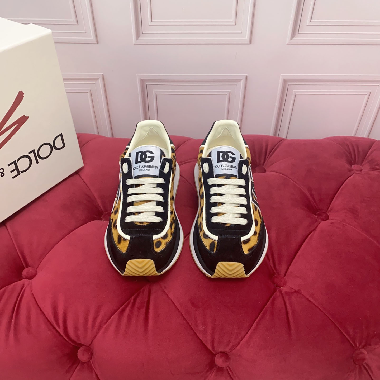 Dolce & Gabbana Leopard-Print Sneakers - DesignerGu