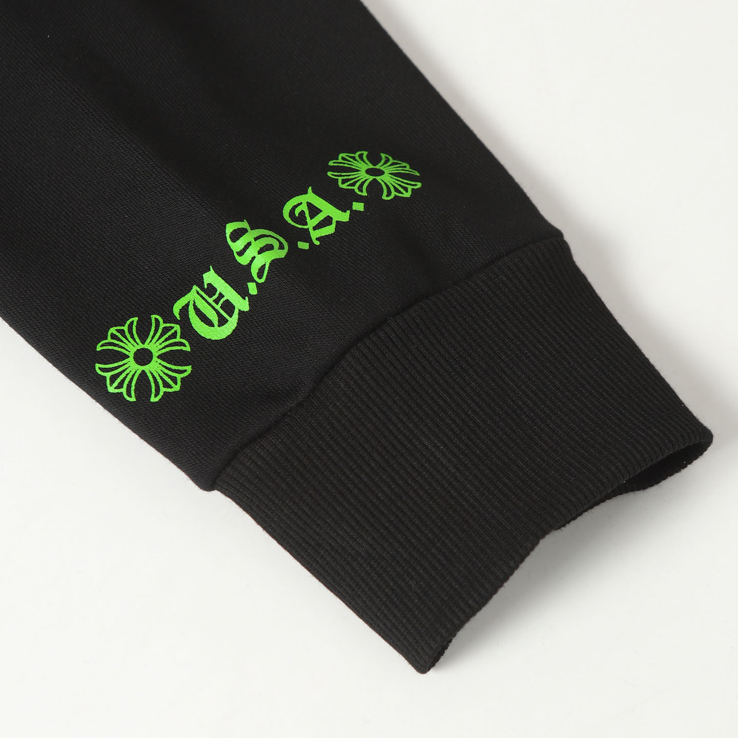 Chrome Hearts Green Leather Cross Horseshoe Hoodie - DesignerGu