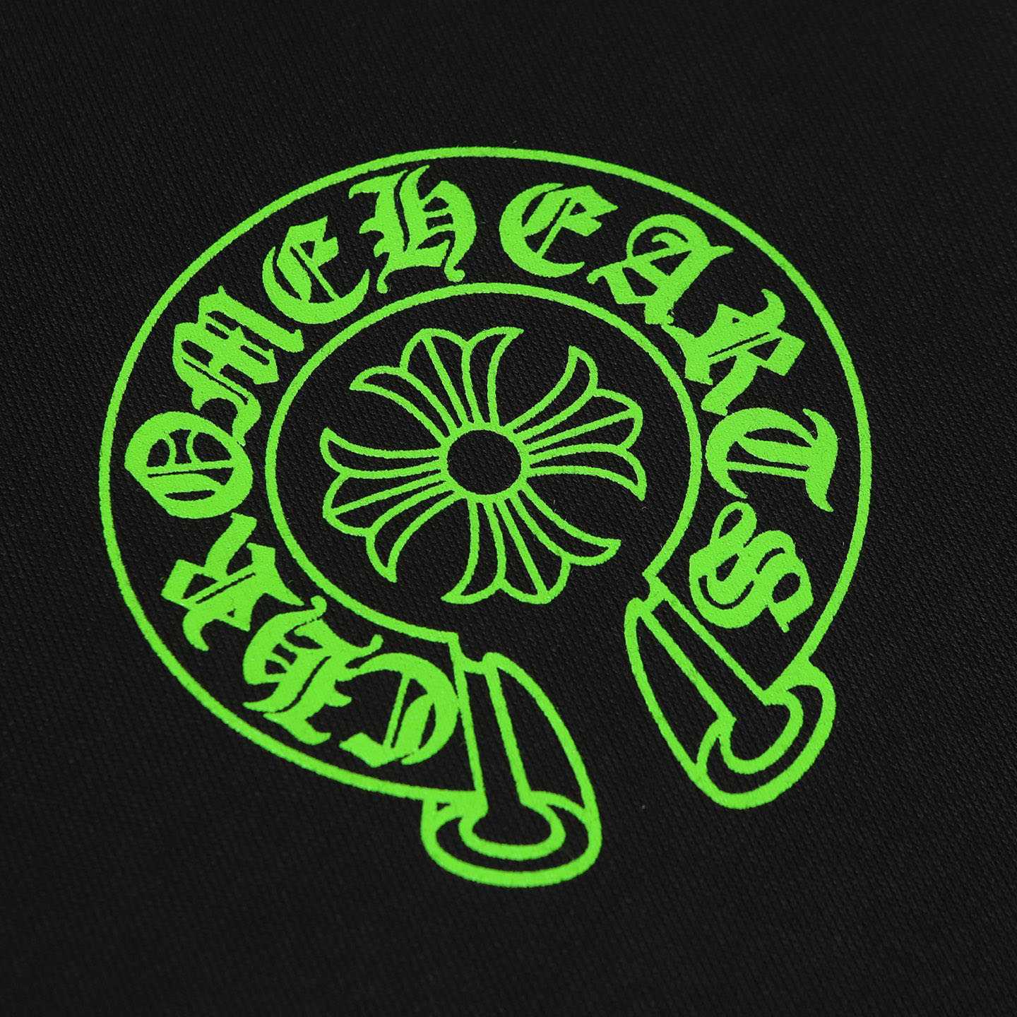 Chrome Hearts Green Leather Cross Horseshoe Hoodie - DesignerGu