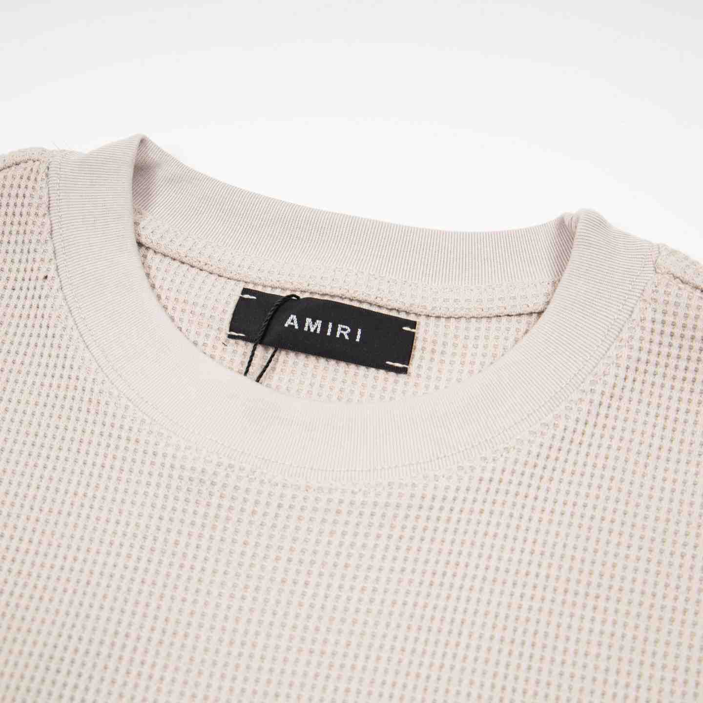 Amiri Bones Logo Embroidered Waffle Knit Cotton T-Shirt - DesignerGu