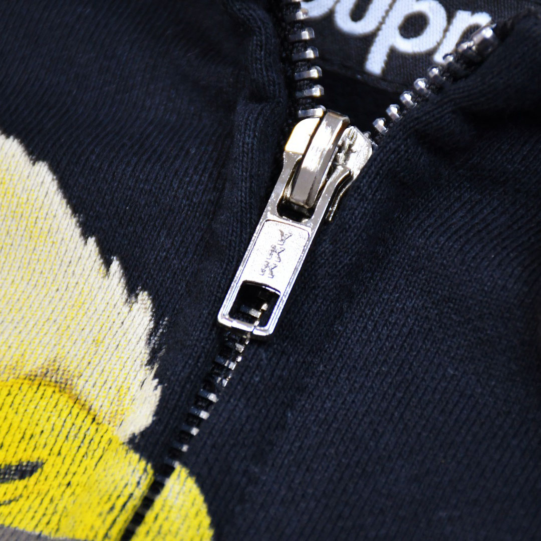 Supreme x MM6 Maison Margiela Eagle Zip Up Hooded Sweatshirt 'Black' - DesignerGu