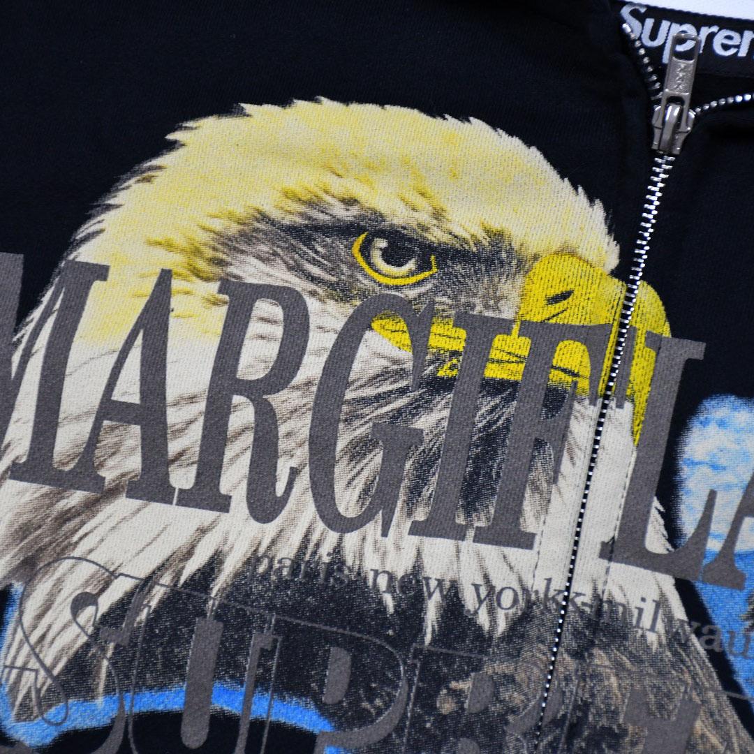 Supreme x MM6 Maison Margiela Eagle Zip Up Hooded Sweatshirt 'Black' - DesignerGu