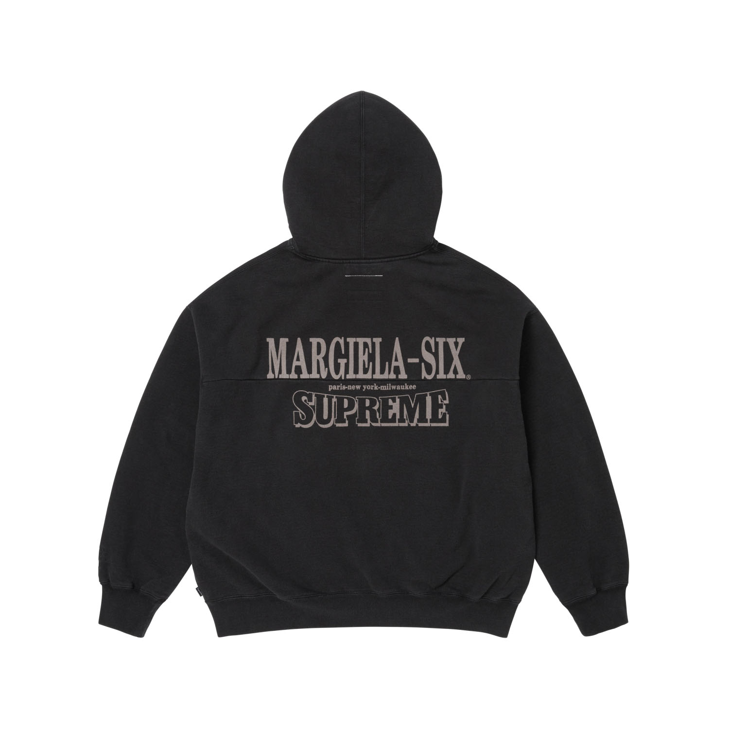 Supreme x MM6 Maison Margiela Eagle Zip Up Hooded Sweatshirt 'Black' - DesignerGu